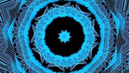 Poster - Circular cyber pattern with moving flashing lines. Design. Circular moving pattern with flashing stripes. Flashing electronic lines in moving circular pattern on black background