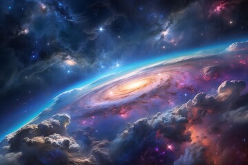  Celestial Dreamscape: Nebula's Embrace Galaxy Sky