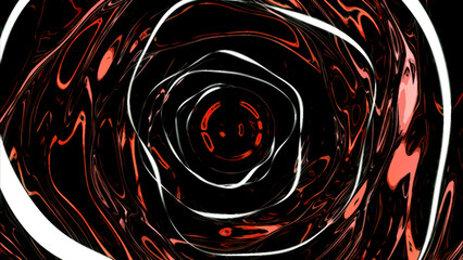 Poster - Flying inside sticky endless tunnel. Design. Slowly moving inside corridor with oval shapes.