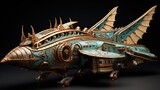 Fototapeta Sypialnia - Spaceship Modeled After Mythical Creatures