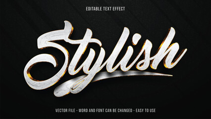 Poster - editable text effect luxury style, expensive text style