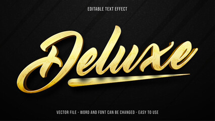 Poster - Editable text effect expensive style, gold text effect