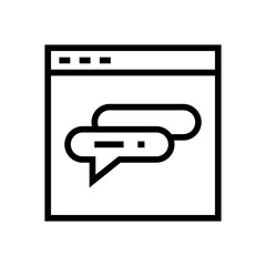 Poster - chat icon. outline icon