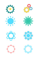 Wall Mural - Gear icon set