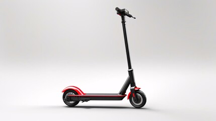 Poster - a red and black scooter