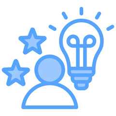 Poster - Enthusiasm Blue Icon