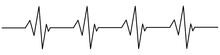 Heartbeat Line Icon. EKG And Cardio Symbol. Healthy And Medical Concept. Vector Illustration