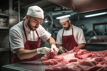 butcher at work