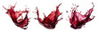 Splashes of red wine, cut out - stock png.