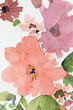 © Nadine Greeff - Pastel flowers in watercolor. Painting of spring flowers floral bouquet art