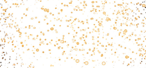 Poster - Cascade of golden confetti against on a transparent background, joyous and celebratory atmosphere. Generative AI