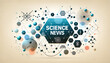 Science news alert for new research results for science blog and communication icon image illustration 