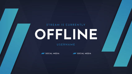 Wall Mural - offline twitch banner. currently offline streaming background. modern gaming stream overlay template