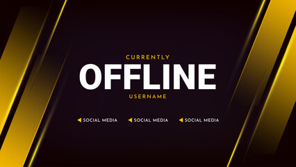 Wall Mural - futuristik offline twitch banner design. abstract modern gaming stream background template. vector i
