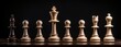 © IgnacioJulian - several chess pieces on a board against a dark background, banner, header