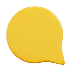 Aufkleber - 3d yellow thinking bubble shape.  Speech bubble icon. Stock vector illustration on isolated background.