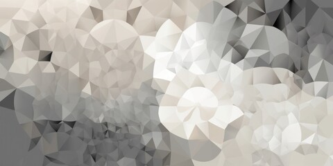 Poster - Gray-white-beige abstract background in the style of low-poly graphics. AI generative.