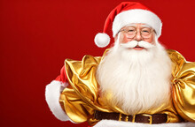 Santa Claus On Gold Background