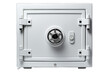 White Safe with Open Door and Key on transparent Background