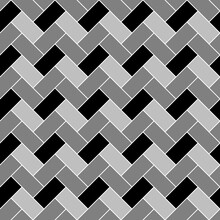 Herringbone Pattern. Rectangle Slabs Tessellation. Seamless Surface Design With Slanted Blocks Tiling. Floor Cladding Bricks. Repeated Tiles Ornament Background. Mosaic Motif. Pavement Wallpaper.