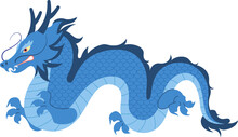 Blue Dragon Illustration.