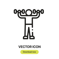 Leinwandbilder - Exercise icon vector. Linear-style sign for mobile concept and web design. Exercise symbol illustration. Pixel vector graphics - Vector.	
