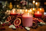 Fototapeta Łazienka - Christmas Candle Making Workshop with Festive Scents
