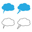 © Maksim - Speech or think bubble, empty communication cloud. Vector design element.