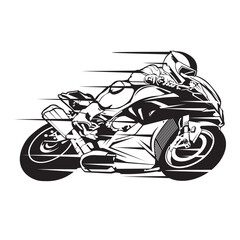 Wall Mural - Motorbike vector illustration, perfect for racing team logo and t shirt design