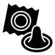 condom glyph icon