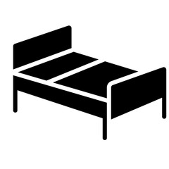 Sticker - bed glyph icon