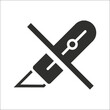 Utility knife, Do not cut icon