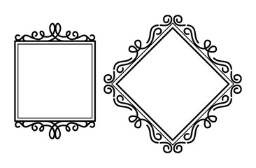 Vintage ornamental frame collection