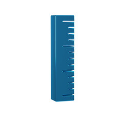 Poster - Blue Ruler icon isolated on transparent background. Straightedge symbol.