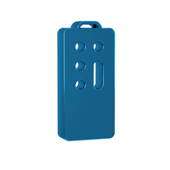 Poster - Blue Remote control icon isolated on transparent background.