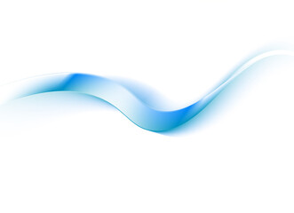 Wall Mural - abstract blue wave transparent background