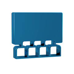 Sticker - Blue Cinema auditorium with screen icon isolated on transparent background.