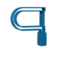 Canvas Print - Blue Hacksaw icon isolated on transparent background. Metal saw for wood and metal.