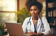 healthcare that includes online counselling sessions and virtual doctor appointments. Online meeting for black doctors .