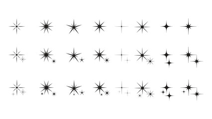 Sparkling stars composition. Glowing black star stencil, isolating various sparkling elements. Sky objects, flashing vector sign clipart
collection of different Christmas snowflakes