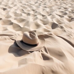 Poster - hat and sunglasses laid out on bed,