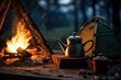 © Rudsaphon - Camping in the woods, a kettle and a cup of tea