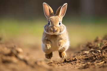 Wall Mural - rabbit in the grass