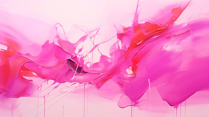 Canvas Print - fuchsia color abstract painting