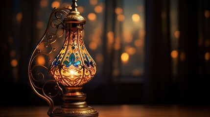 Aladdin lamp enabling it is holder to gratify any wish