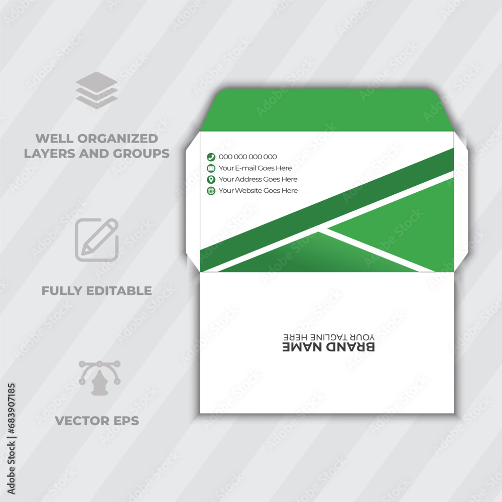 Corporate identity envelope Creative modern envelope template Paper ...