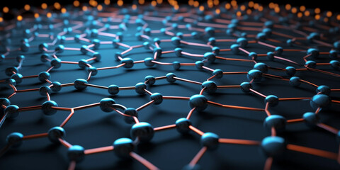 Wall Mural - Illustration of graphene circuits, symbol of technological innovation and progress in energy. The visual representation of advanced circuitry suggests limitless potential for future energy 