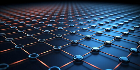 Wall Mural - Illustration of graphene circuits, symbol of technological innovation and progress in energy. The visual representation of advanced circuitry suggests limitless potential for future energy 