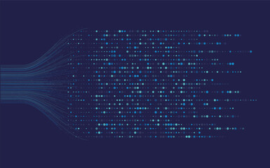 Poster - Big data visualization. Social network, financial analysis of complex databases. Data mining. Vector technology background. Information analytics concept.