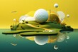Banner or poster design for golf sports